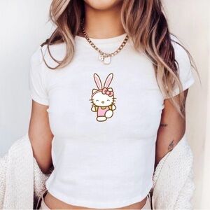 White Hello Kitty baby tee